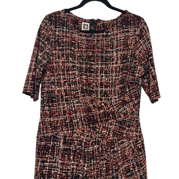 Anne Klein Sheath Dress Size 12 Multicolor Bodycon Stretch Work Office Career - Picture 2 of 8